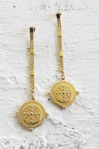 MINC COLLECTIONS Vine Drop Earrings Gold | Hello Molly USA