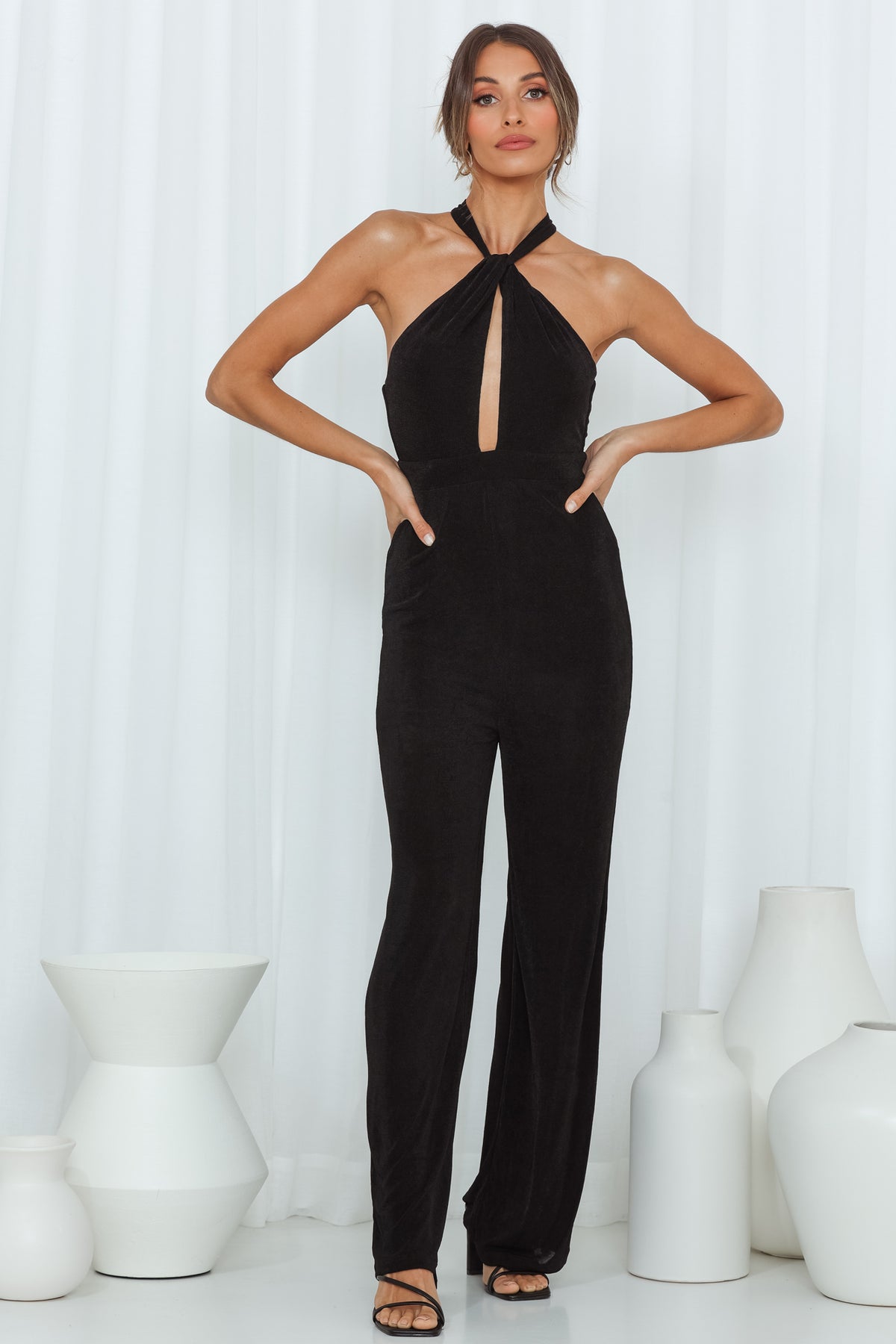 Whatchu Need Jumpsuit Black | Hello Molly