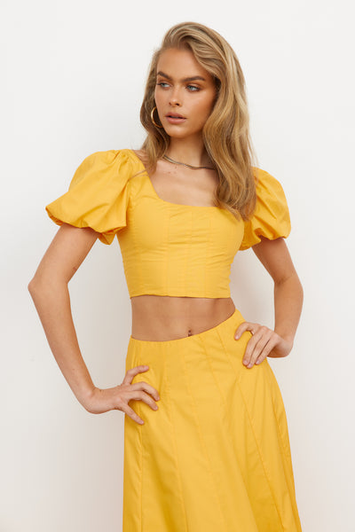 Orchard Field Crop Top Yellow
