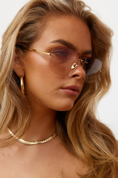 BANBE The Tyra Oversized Sunglasses Gold