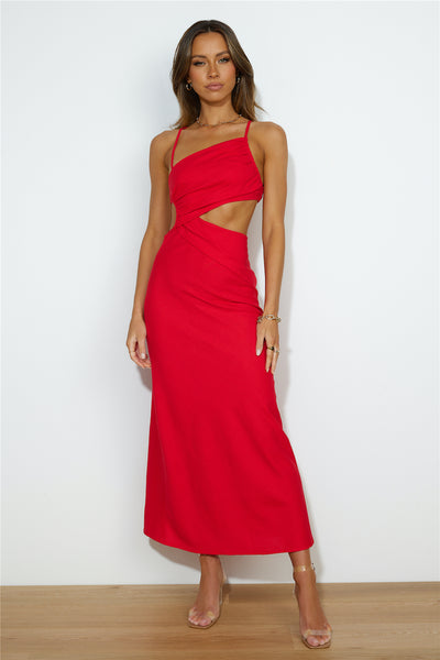 Count It In Maxi Dress Red