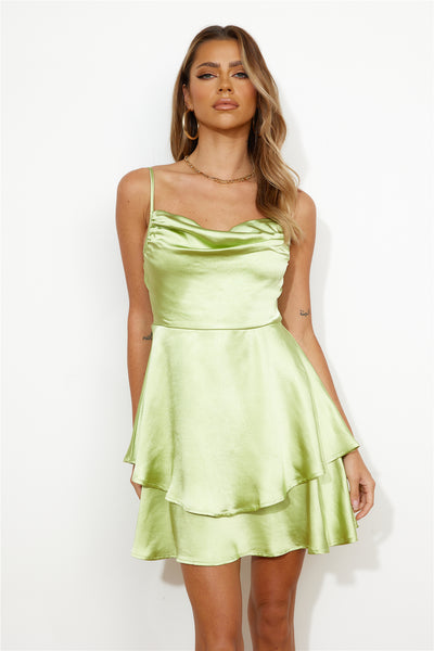 Dance Date Mini Dress Lime