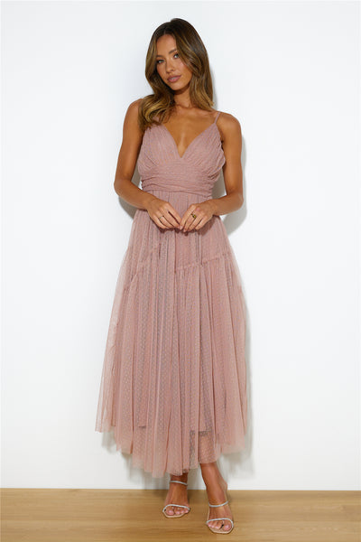 Be Seen In This Midi Dress Pink