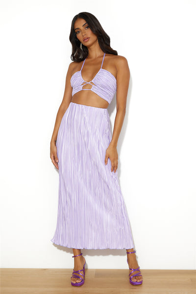It's Giving Vibes Maxi Skirt Lilac