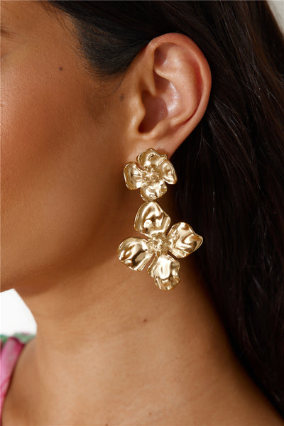 18k Gold Plated From The Forest Earrings Gold