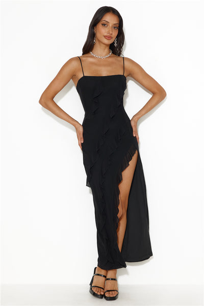 Included Guest Mesh Maxi Dress Black