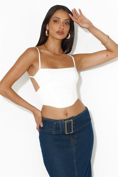 Fave Crop Top White