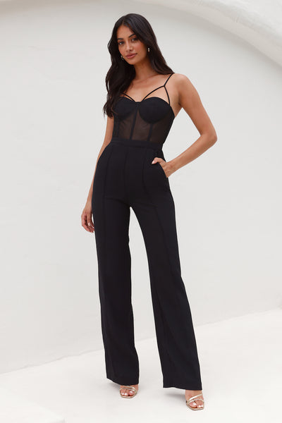 HELLO MOLLY Mission To Party Jumpsuit Black