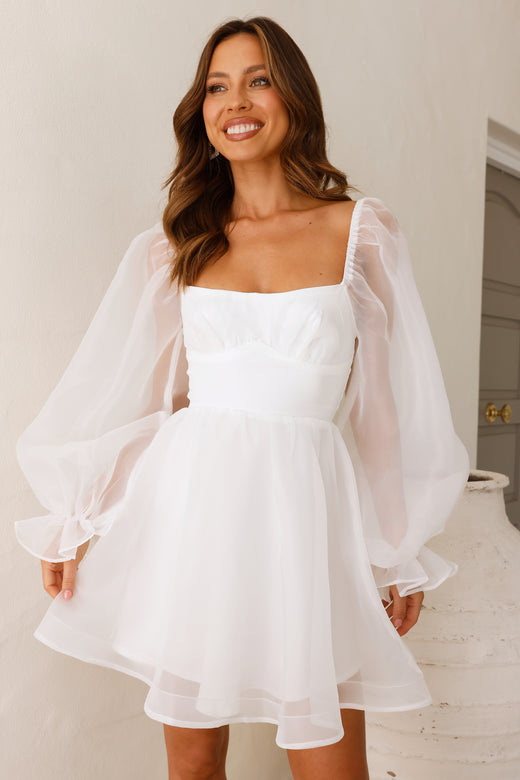 White Long Sleeve Dresses, Shop Dresses Online - Hello Molly US