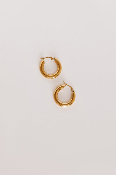 18k Gold Plated Power To Her Hoop Earrings Gold