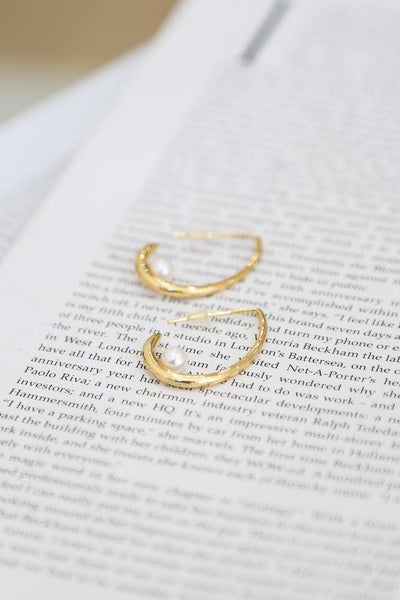 Zahlia Hoop Earrings Gold | Hello Molly USA