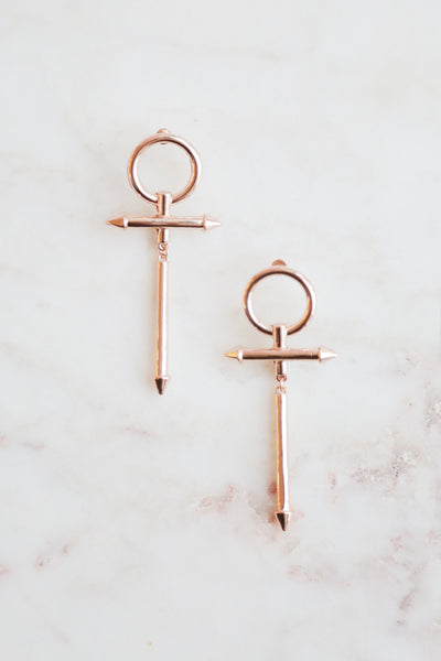 MINC COLLECTIONS Dagger Earrings Rose Gold