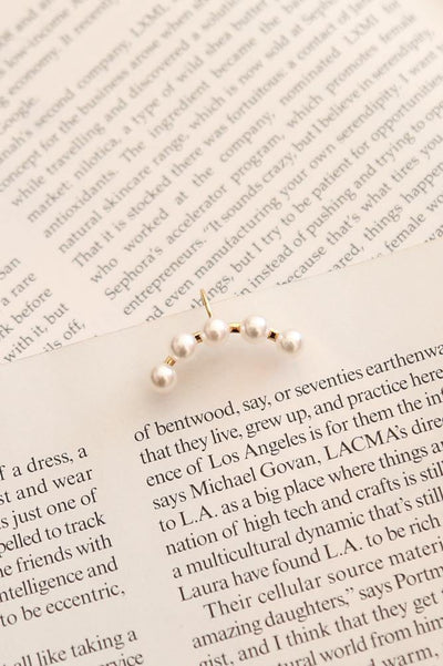 Arches Cluster Ear Cuff White And Gold | Hello Molly USA