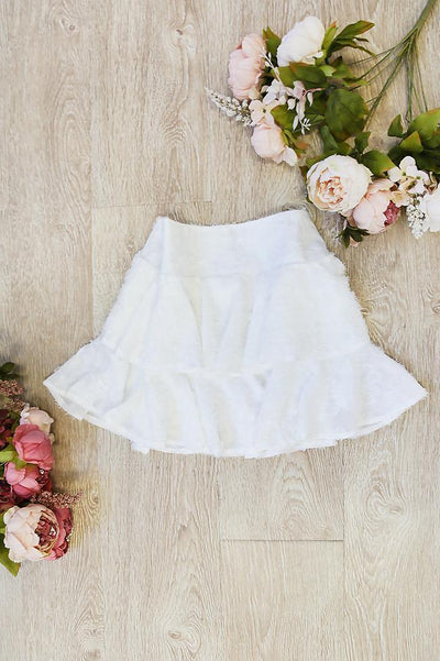 HAZEL Firenze Ruffle Skirt White | Hello Molly USA