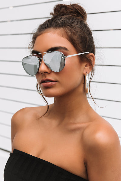 QUAY Roxanne Sunglasses Silver