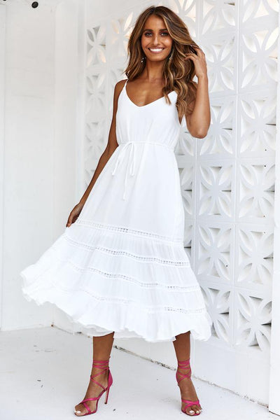 Sailor Said Quote Midi Dress White | Hello Molly USA