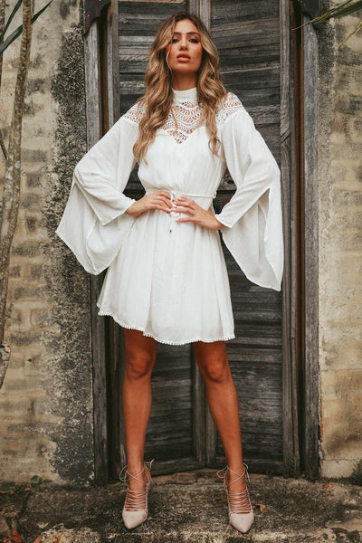 Trying To Keep Up Dress White | Hello Molly USA