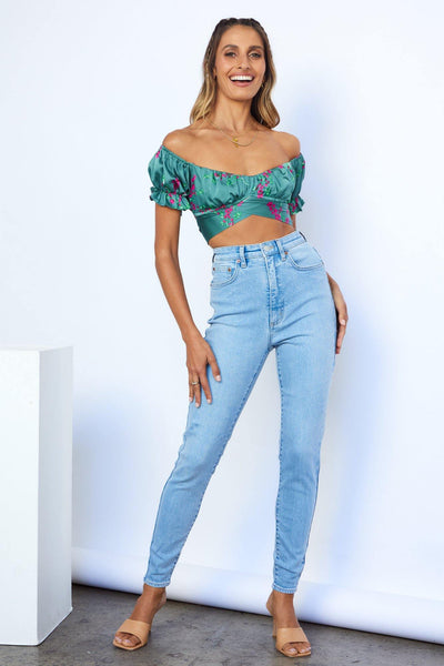 LEE Hourglass High Licks Crop Jeans Optimal Blue | Hello Molly USA