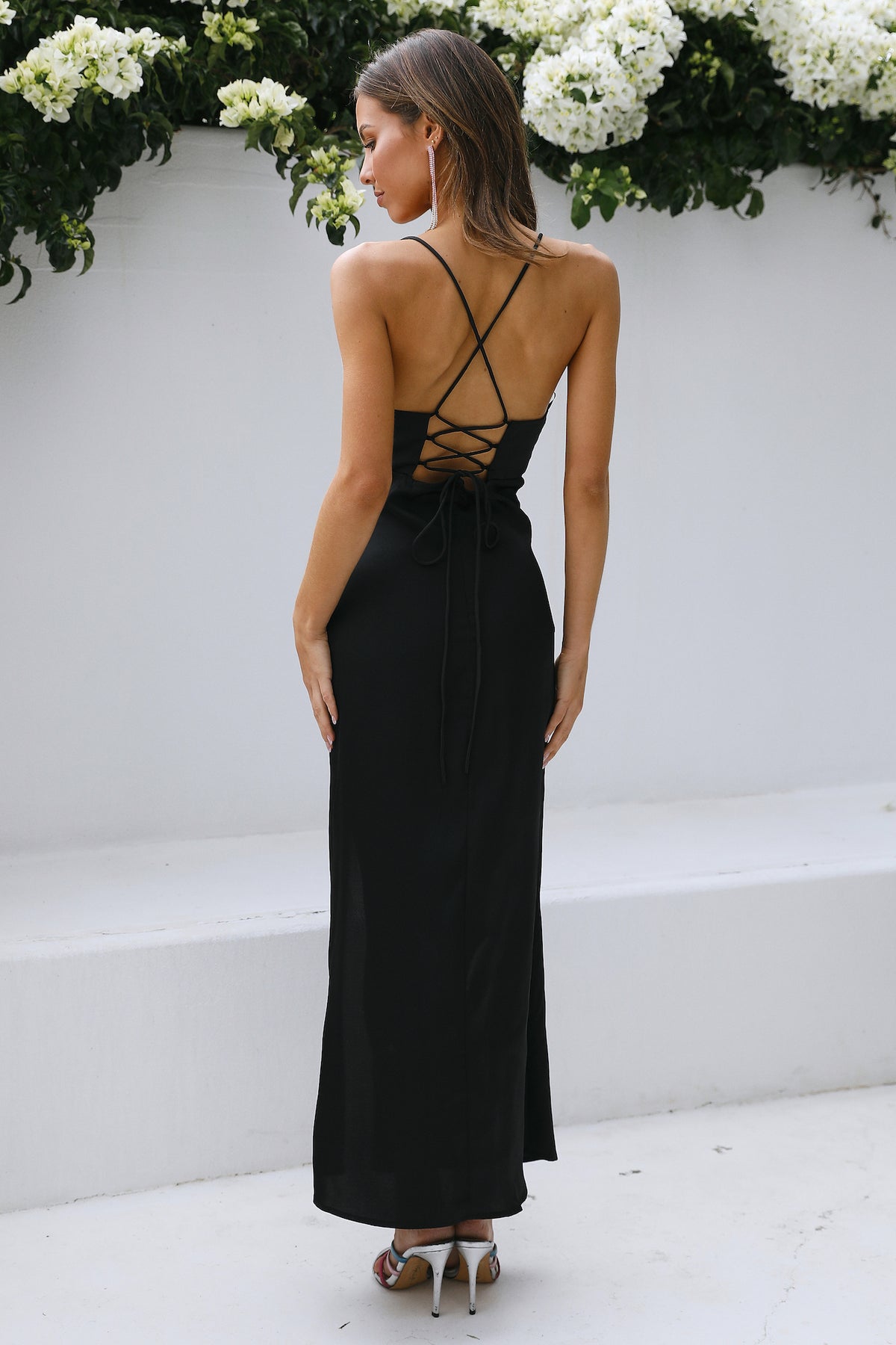 Golden Thoughts Maxi Dress Black | Hello Molly