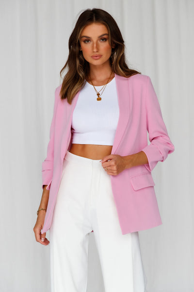HELLO MOLLY Jaw Dropping Blazer Pink