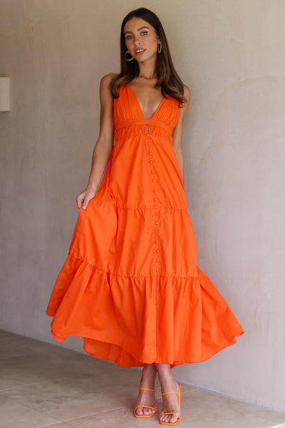 So Loveable Maxi Dress Orange