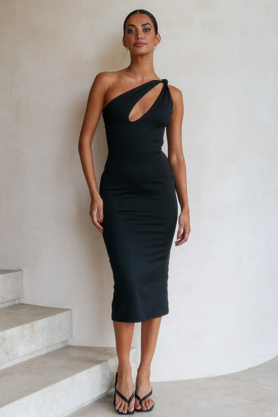 Get To It Midi Dress Black
