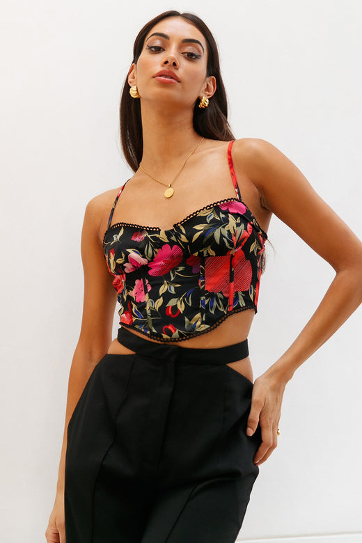 Hello Molly Floral Crop Tops for Women
