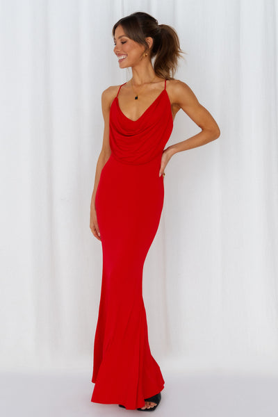 Words Of Warning Maxi Dress Red