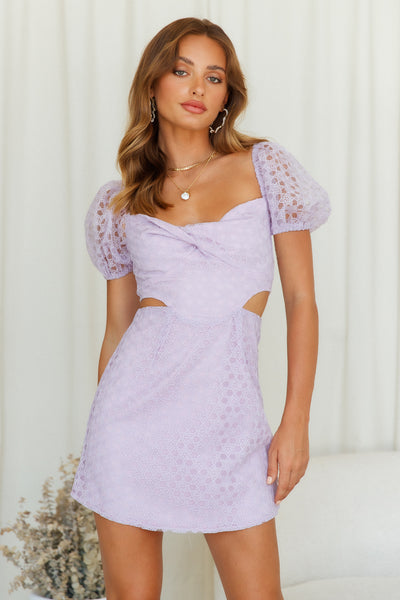 Laced Up Dress Lilac