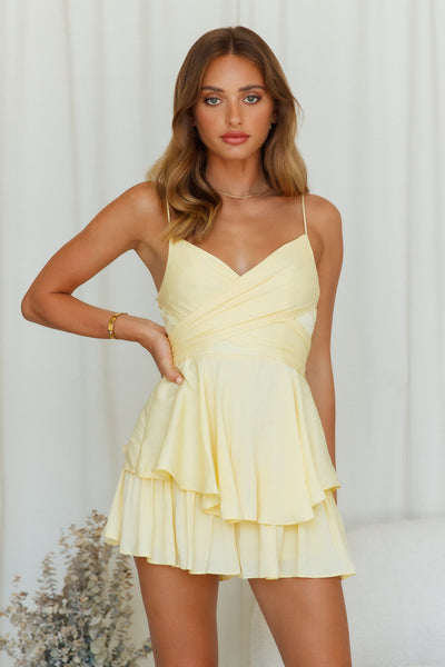 Canary Road Romper Light Yellow