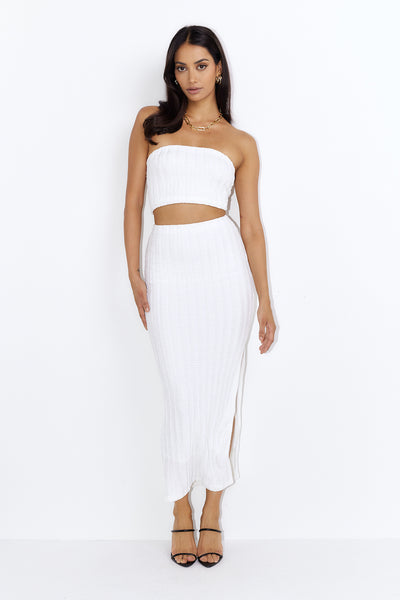 Matching Fit Maxi Skirt White
