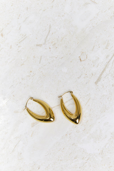 18k Plated Gold Girl Glow Earrings Gold