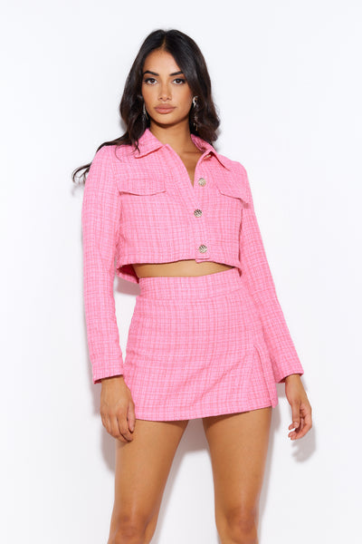 Classic Tweed Jacket Pink