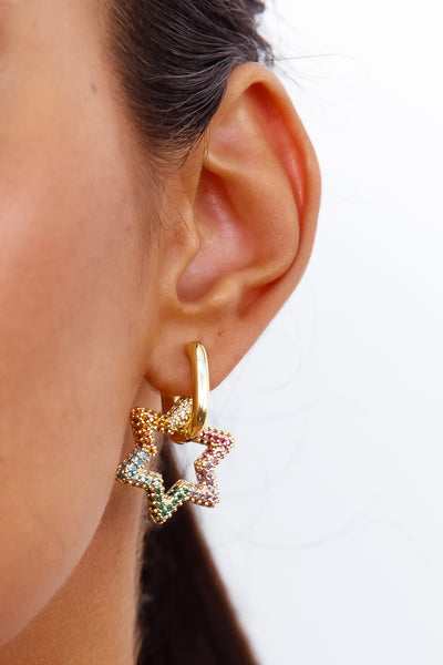 Brass Starry Starry Night Earrings