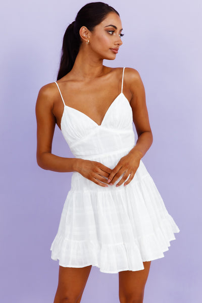 Spark In Your Step Dress White