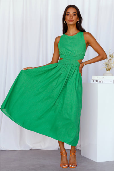 Bayside Beauty Midi Dress Green