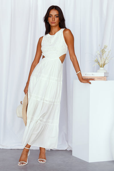 Just Fly Away Maxi Dress White