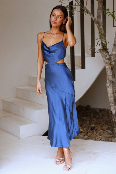 Purely Charmed Midi Dress Blue