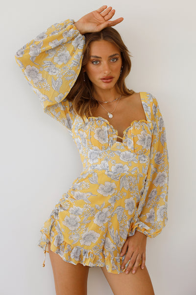 Be With You Romper Yellow