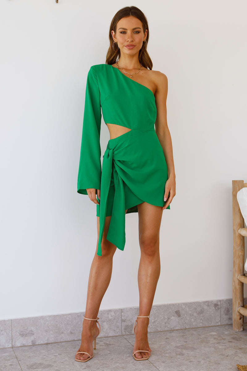 RUNAWAY Nami Mini Dress Emerald | Hello Molly