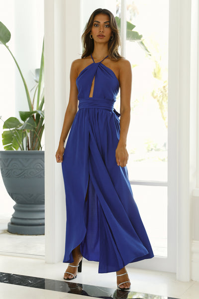 Gleaming Afternoon Maxi Dress Royal Blue