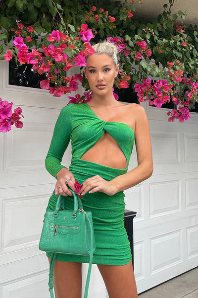 My Grandeur Dress Green Shimmer