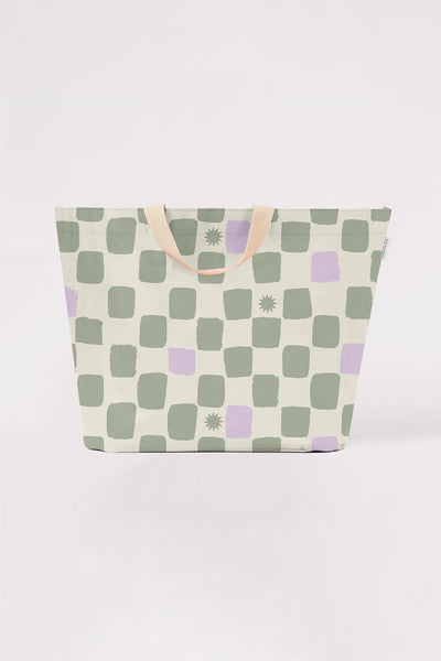SUNNYLIFE Carryall Bag Checkerboard Sage