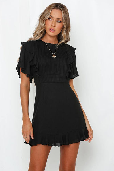 A Cutting Edge Dress Black | Hello Molly USA