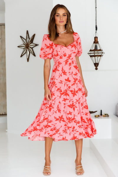 Everything I Dreamed Of Midi Dress Hot Pink