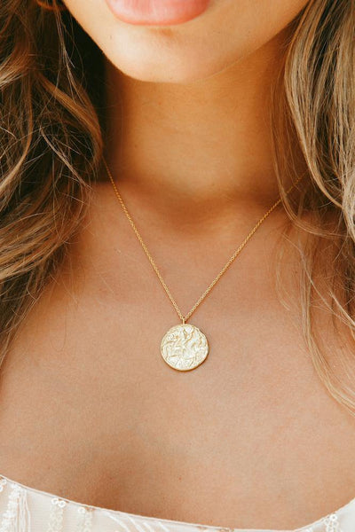 JOLIE & DEEN Alexandria Coin Necklace Sterling Silver / Gold | Hello Molly USA