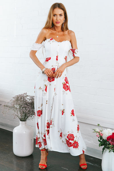 Almost Here Maxi Dress White