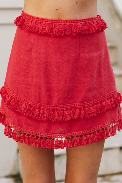 Royal Riches Skirt Red