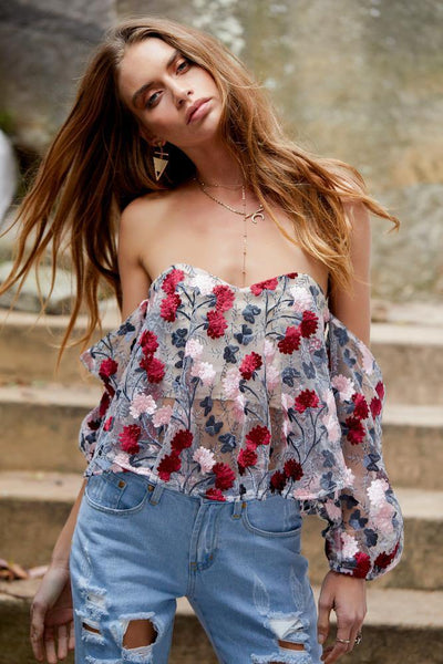 Twist and Shout Crop Top Floral | Hello Molly USA
