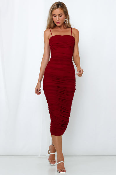 Cold Lonely Nights Maxi Dress Maroon